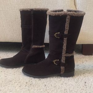 Stuart Weitzman mid calf suede boot size 7.5